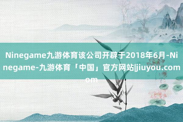 Ninegame九游体育该公司开辟于2018年6月-Ninegame-九游体育「中国」官方网站|jiuyou.com