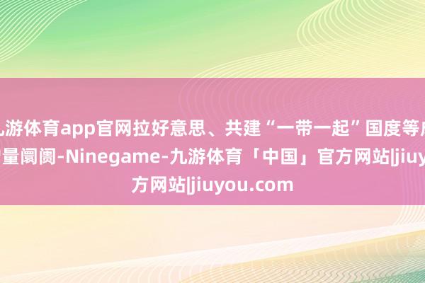 九游体育app官网拉好意思、共建“一带一起”国度等成为新的增量阛阓-Ninegame-九游体育「中国」官方网站|jiuyou.com